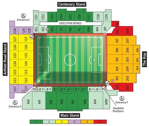 anfield liverpool ticket seating stadium plan lfc football tickets plans season prices fc map chart 3d tier norwich watford premier